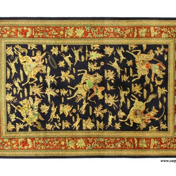 Alfombra de seda hecha a mano 2