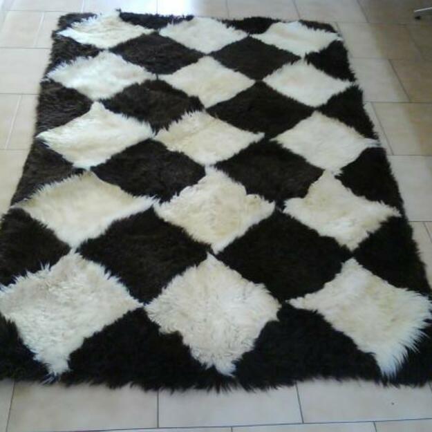 Alfombra de piel legítima de cordero curtida con la lana sin rasar