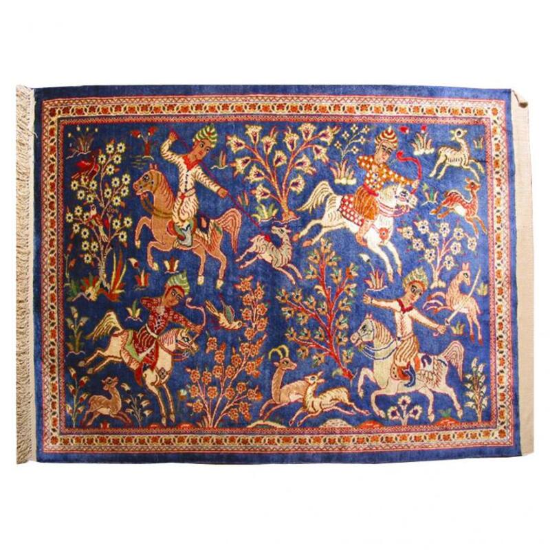 Alfombra de lana antigua hecha a mano